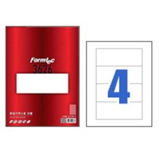 에스제이 한국 폼텍 폼텍라벨지 3626 4칸 100매 스티커라벨지, 1