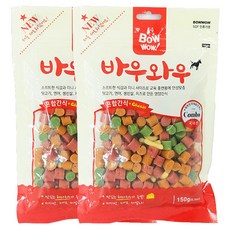 바우와우 혼합 간식 150g - 2개묶음, 혼합맛, 2개