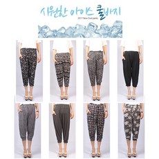7부 쿨바지 아이스바지 쿨팬츠여성 여름바지 몸빼 고무줄바지 여행준비물 쿨 아이스 바지