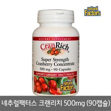 네추럴팩터스 크랜리치500mg 90캡슐, 1개, 90정