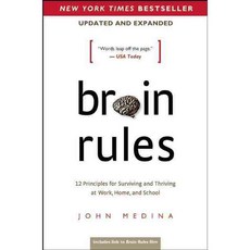 (영문도서) Brain Rules: 12 Principles for Surviving and Thriving at Work Home and School, Pear Pr