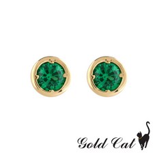 18k천연에메랄드귀걸이