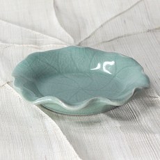 청자 연잎 다식받침, 1개, 1
