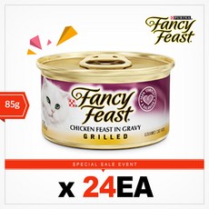 [퓨리나][팬시피스트][화이트라벨] 그릴 치킨85g x 12캔/24캔, 85g, 24캔