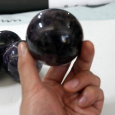 풍문당 천연 원석 60mm 자수정구 구슬 명상 타로 인테리어 소품, 연한수정구