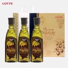 롯데 해표 프리미엄오일 선물세트 카놀라유 1P 2P 3P 4P, 1세트, 롯데카놀라유3P, 500ml