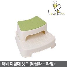 러비 세이프티 디딤대 세면디딤대 변기디딤대 안전디딤대, 러비 셋트(바닐라+라임)