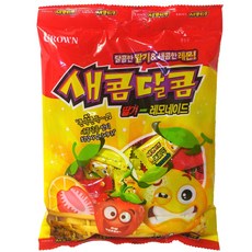 크라운 새콤달콤 딸기 레몬 츄잉캔디, 200g, 1봉, 1개