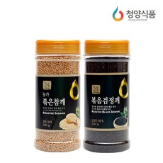 청양식품 꼬손 볶은참깨 200g + 볶음검정깨, 2통