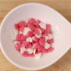 달곰베이킹 슈가스프링클 핑크화이트하트, 20g, 1개