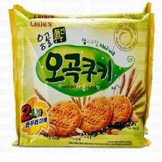(주)크라운제과유통영업소 크라운 옹골진 오곡쿠키192gx2개입, 단품