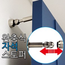 철물프렌드 완충식자석스토퍼 유압스토퍼 댐핑스토퍼 유압댐핑스토퍼, 1개