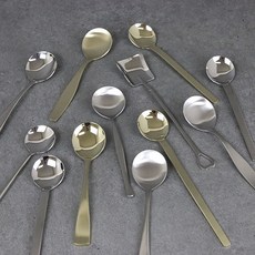 스텐 빙수스푼 모음 빙수수저 티타늄수저 커핑스푼, (선택12)티타늄트리플빙수스푼, 1개