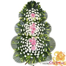[cityflower] 근조3단화환(고급2호)/전국3시간배송꽃배달/장례식장화환, 1개