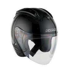 코모 668 오토바이 헬멧 가벼운 오픈페이스 헬멧, BLACK