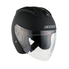 코모 668 오토바이 헬멧 가벼운 오픈페이스 헬멧, MATT BLACK