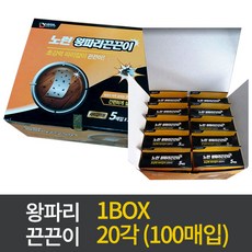 무독성파리약 파리끈끈이 5개입 20박스 무공해 파리 모기 나방 퇴치, 1세트