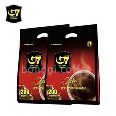 G7 블랙커피 퓨어 블랙 커피, 2g, 400개