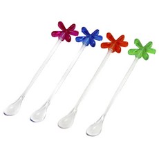 셰프크래프트 칵테일 스푼 머들러, Pink, Blue, Orange, Green, 4개
