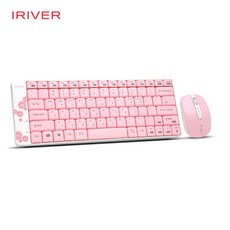 아이리버 MINI 무선 키보드 마우스 콤보 세트 IR-WMK500, PINK