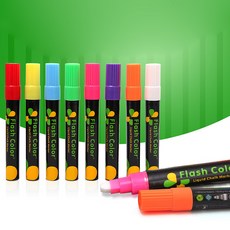 LED형광보드마카 형광보드마카펜 형광펜 블랙보드펜 화이트보드펜 보드마카, 8색혼합색상