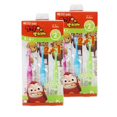 메디안 코코몽과 양치하기 어린이 칫솔 2+1 2단계, 2개