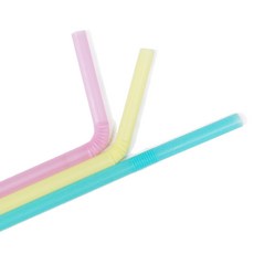 테이크아웃 자바라 파스텔 빨대 25cm, 500개, 1봉