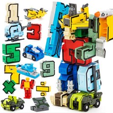 로봇장난감 알파벳 숫자 변신로봇 합체로보트 세트, 04.숫자 변신로봇(15p)
