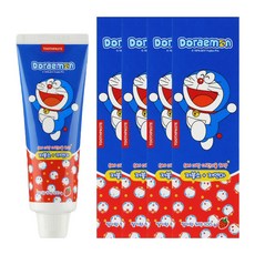 크리오 도라에몽 주니어 딸기향 어린이 치약, 100g, 4개