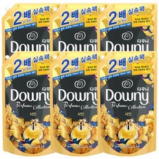 다우니 퍼퓸 컬렉션 섬유유연제 샤인 1.6L, 6개