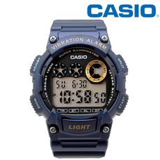 카시오 100M 방수 전자시계 W-735H-2A 10년 배터리 작동