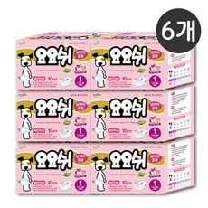  요요쉬 여아용 네츄럴 애견 기저귀, 여아용 1단계 (신생아견), 6개 
