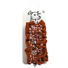 헉슬리앤켄트 홀리데이 스크런치 애견 스카프 XS, Snowflake, 1개