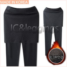 제이씨 국내생산! 밍크퍼(융털)누빔치마레깅스 올겨울 따뜻하고편하게!