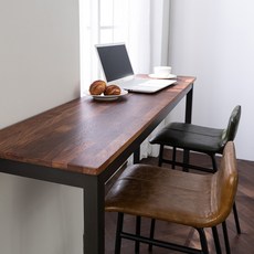 미즌하임 멀바우 원목 홈바테이블 의자세트, 1800사이즈 [의자색상-다크네이비]