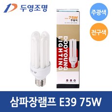 두영 EL 삼파장전구 E39 75W, 주광색, 1개