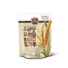 CJ 우리땅 우리밀 통밀밀가루750g, 단일상품