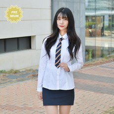 교복몰 프리미엄 여성 화이트 셔츠 교복상의