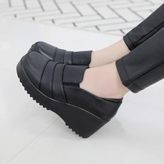 제이슈 가볍고 발편한 레트피 통굽슈즈 슬립온 7.5cm