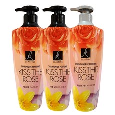 엘라스틴 퍼퓸 키스더로즈 샴푸600mlx2+린스600ml 퍼퓸샴푸, 3개, 600ml