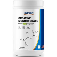 뉴트리코스트 크레아 퓨어 파우더 1000g 1개 1서빙 5g 200회분 Creapure Powder [1000 GMS]