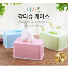 바이케이시 인테리어효과 UP 마카롱 각티슈 케이스_핑크, 1개, 핑크