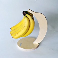 리빙원디자인 원목 바나나걸이 자작나무 주방용품 인테리어 선물용, 1개