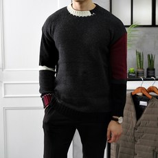 초코클래식 스티치 핸드메이드 배색 라운드 울니트  리뷰 후기