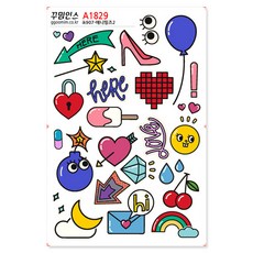 A1829-꾸밈인스스티커_애니띵즈2, 단일상품