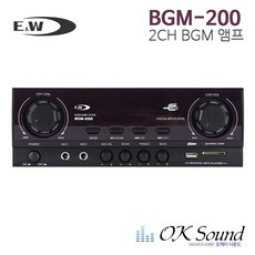 E&W BGM-200 100W 2채널 미니앰프 USB 튜너 매장앰프