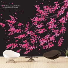 프렌체 맞춤제작 30가지 꽃디자인 UV프린팅 포인트벽지, 디자인10