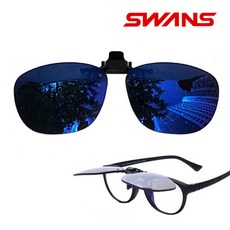 일본 SWANS CP-1000M 블루미러 편광 클립선글라스 방탄렌즈