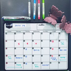 투썬빌리지 마그네틱 월간 주간 스케줄보드 냉장고에 붙여쓰는 이유식 식단표 메모보드