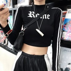 여성 티 셔츠 힙합 재즈 댄스복 캐주얼 긴팔 패션 여성 티 셔츠 힙합 재즈 댄스복 캐주얼 긴팔 패션 AEB19 581679033993, 블랙